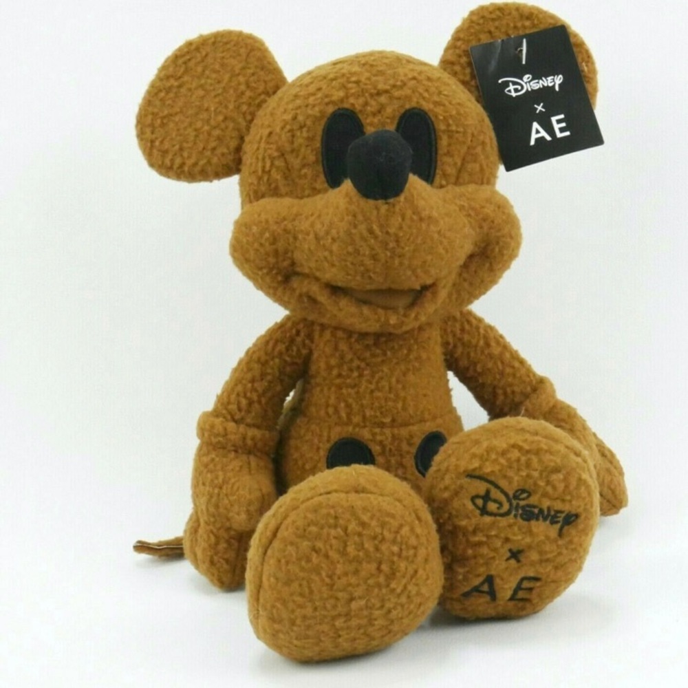 Disney Mickey Mouse X AE American Eagle Special Edition Plush Doll Brown